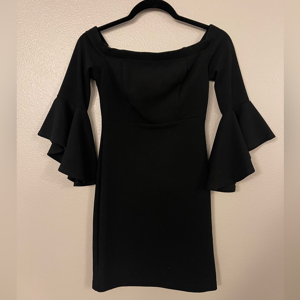 Black off the shoulder dress